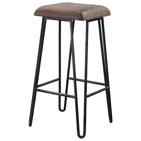 Albie Industrial Bar Stool